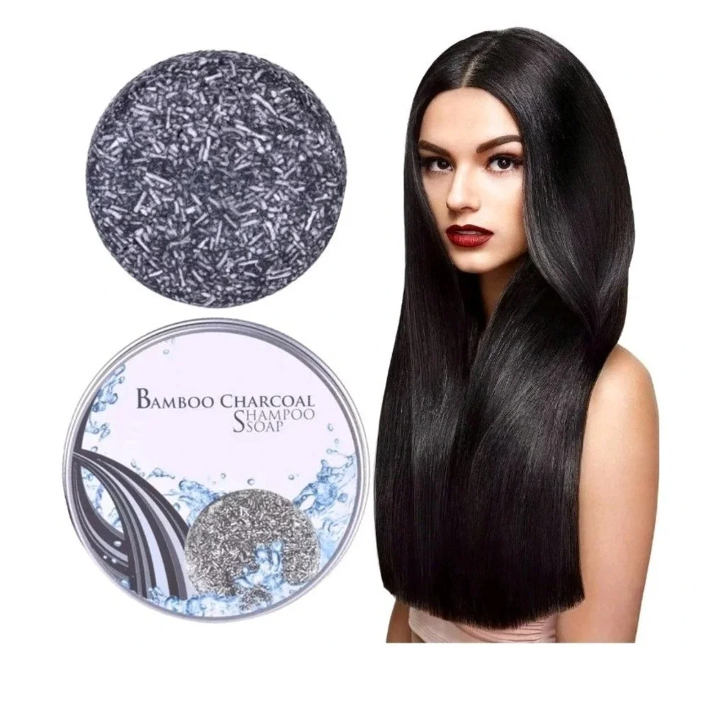 2 Pack Unisex Grey Coverage Bar Shampoo Hair‎ Darkening Black Soap for Grey Hair